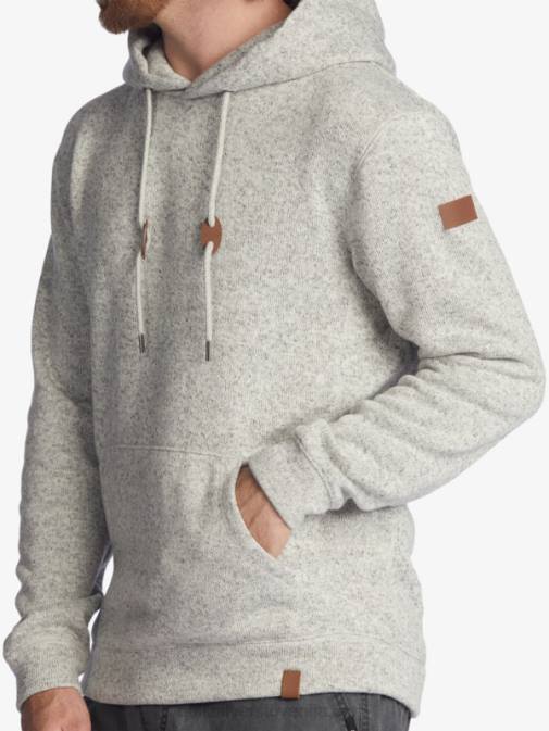 Quiksilver PJ4H1711 moški svetlo sivo resje keller pulover s kapuco