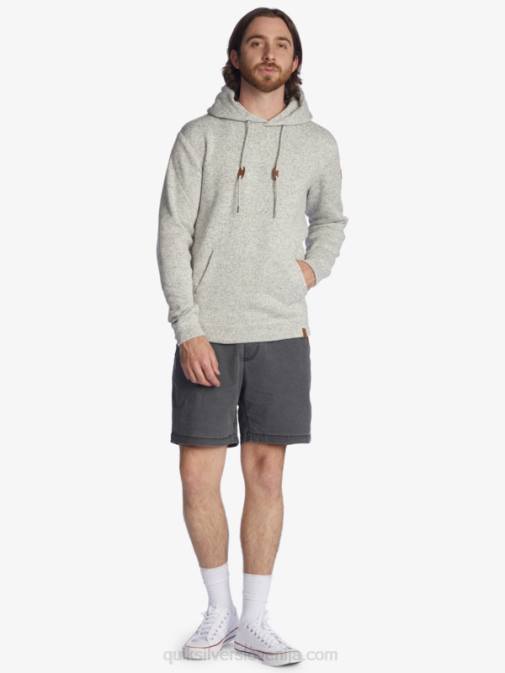Quiksilver PJ4H1711 moški svetlo sivo resje keller pulover s kapuco