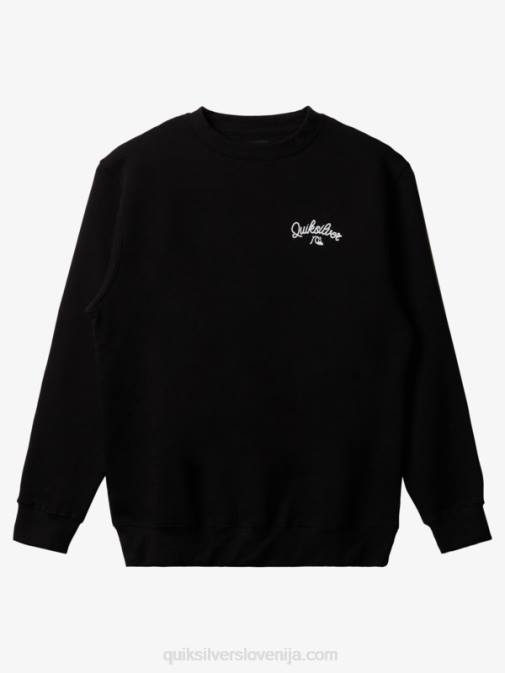 Quiksilver PJ4H1802 moški Črna new estate pulover z okroglim izrezom