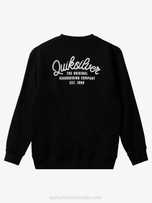 Quiksilver PJ4H1802 moški Črna new estate pulover z okroglim izrezom