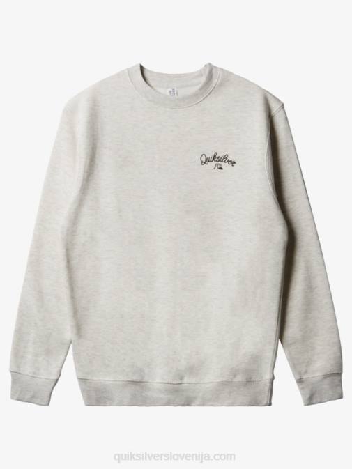 Quiksilver PJ4H1803 moški ovsena kaša heather new estate pulover z okroglim izrezom