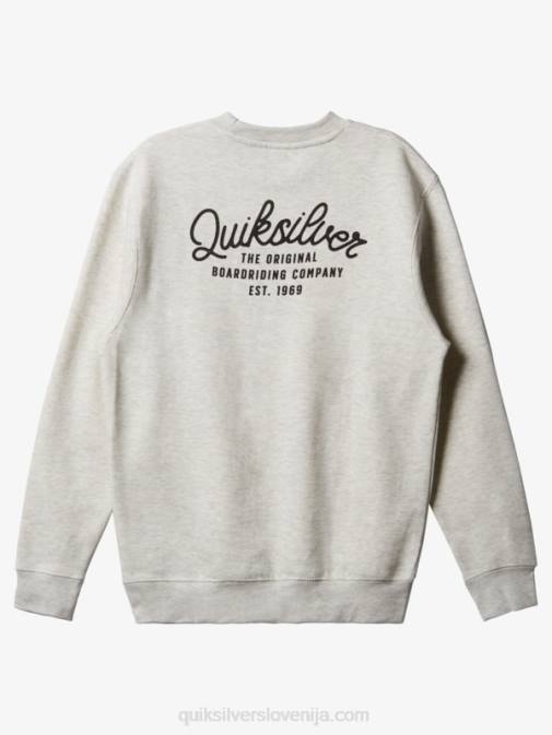 Quiksilver PJ4H1803 moški ovsena kaša heather new estate pulover z okroglim izrezom