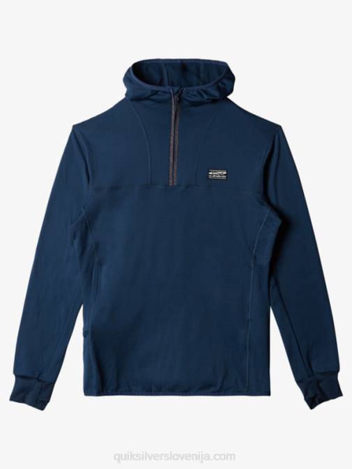 Quiksilver PJ4H1873 moški insignija modra pulover iz flisa s četrto zadrgo steep point