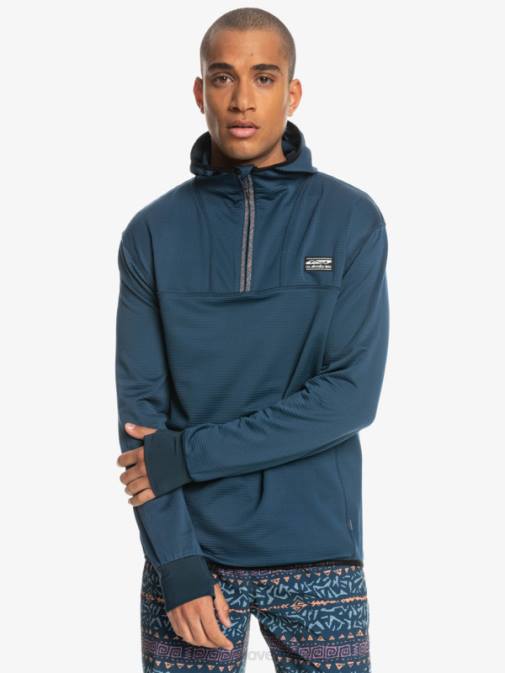 Quiksilver PJ4H1873 moški insignija modra pulover iz flisa s četrto zadrgo steep point