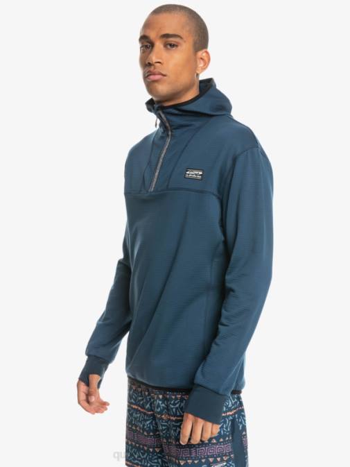 Quiksilver PJ4H1873 moški insignija modra pulover iz flisa s četrto zadrgo steep point