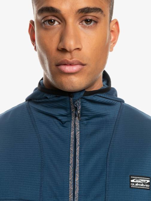 Quiksilver PJ4H1873 moški insignija modra pulover iz flisa s četrto zadrgo steep point