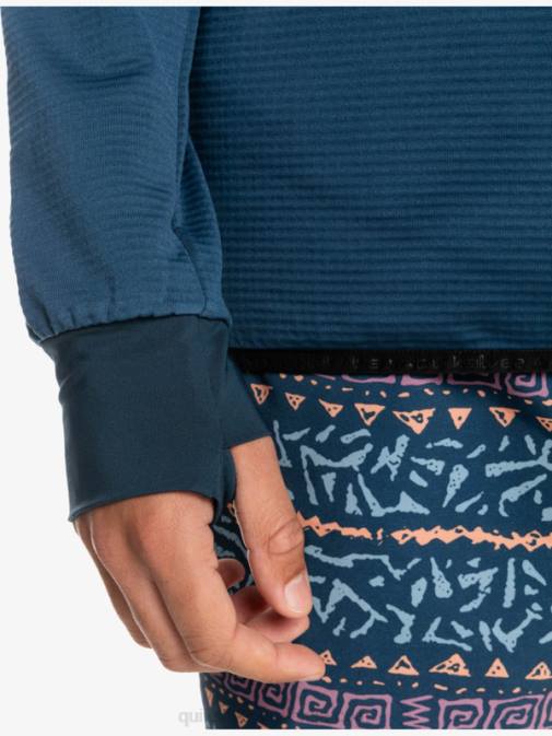 Quiksilver PJ4H1873 moški insignija modra pulover iz flisa s četrto zadrgo steep point