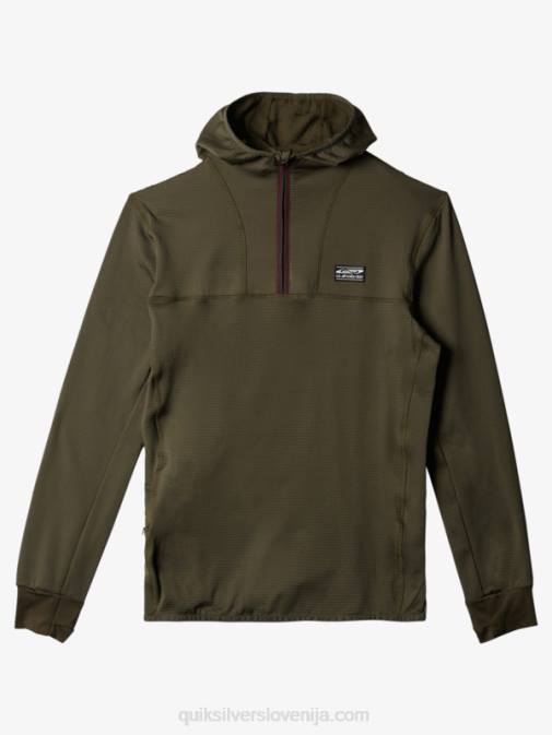 Quiksilver PJ4H1874 moški grozdni list pulover iz flisa s četrto zadrgo steep point