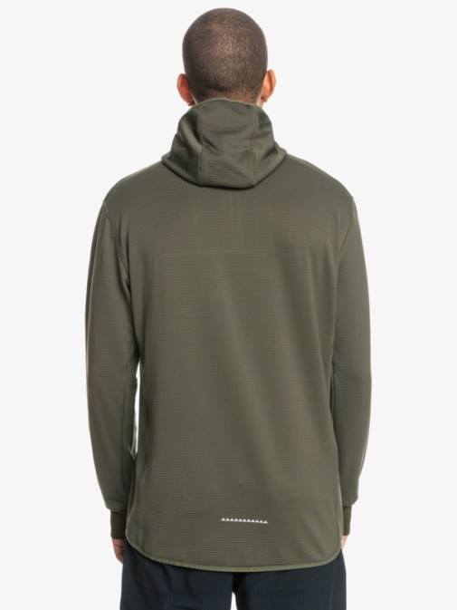 Quiksilver PJ4H1874 moški grozdni list pulover iz flisa s četrto zadrgo steep point