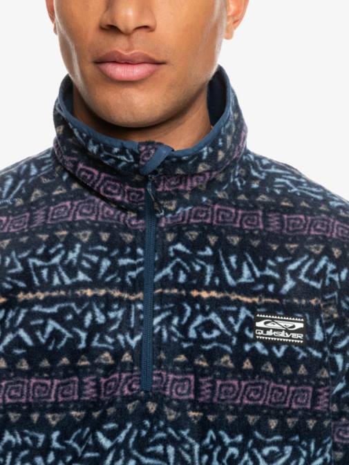 Quiksilver PJ4H1878 moški prašna orhideja nordijski kanal aker četrtinski pulover iz flisa