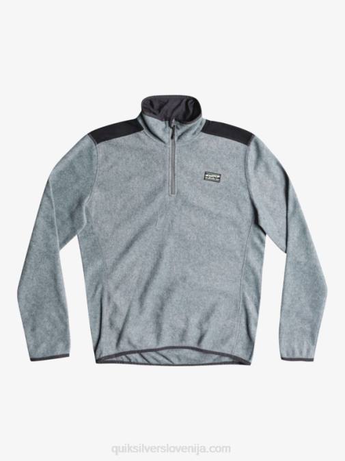 Quiksilver PJ4H1879 moški heather siva aker četrtinski pulover iz flisa