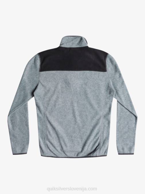 Quiksilver PJ4H1879 moški heather siva aker četrtinski pulover iz flisa