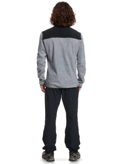Quiksilver PJ4H1879 moški heather siva aker četrtinski pulover iz flisa