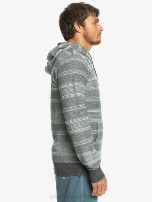 Quiksilver PJ4H580 moški črna otway črta odličen otway pulover s kapuco
