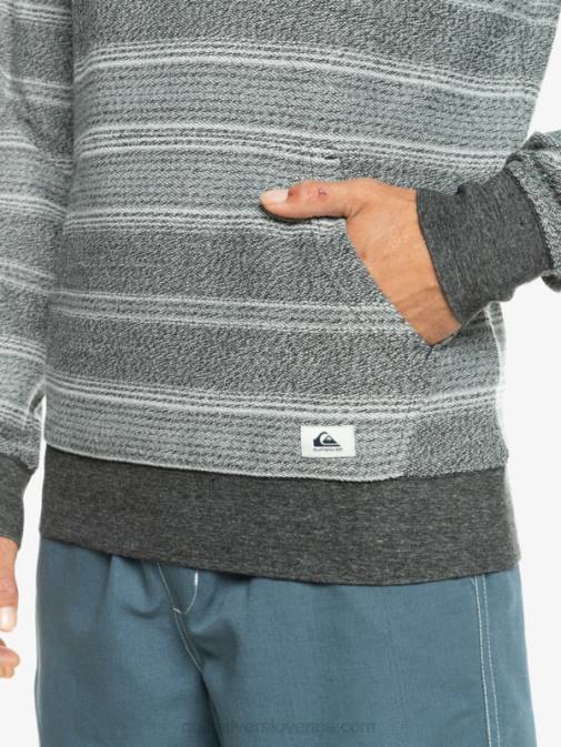 Quiksilver PJ4H580 moški črna otway črta odličen otway pulover s kapuco