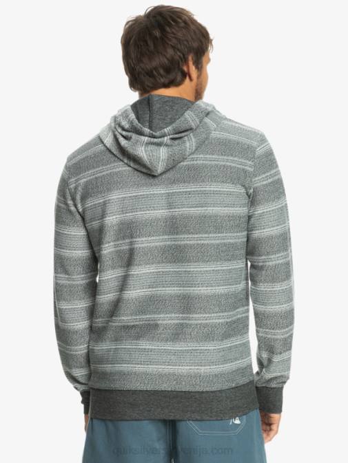 Quiksilver PJ4H580 moški črna otway črta odličen otway pulover s kapuco