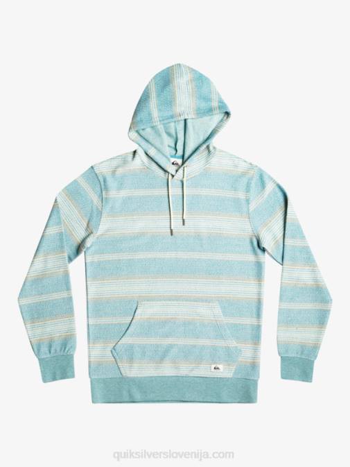 Quiksilver PJ4H581 moški brittany modra otway črta odličen otway pulover s kapuco