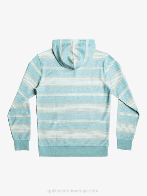 Quiksilver PJ4H581 moški brittany modra otway črta odličen otway pulover s kapuco