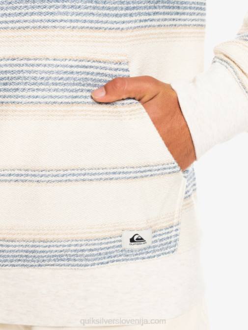 Quiksilver PJ4H582 moški Beringovo morje otway stripe odličen otway pulover s kapuco