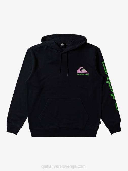 Quiksilver PJ4H641 moški Črna omni pulover s kapuco z logotipom