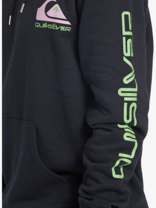Quiksilver PJ4H641 moški Črna omni pulover s kapuco z logotipom