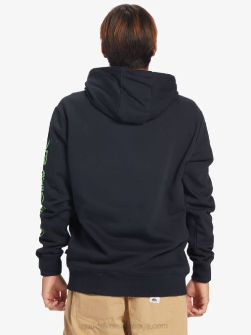 Quiksilver PJ4H641 moški Črna omni pulover s kapuco z logotipom