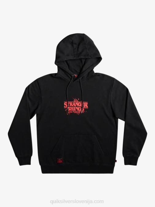 Quiksilver x Stranger PJ4H1806 moški Črna stvari uradni logotip pulover s kapuco