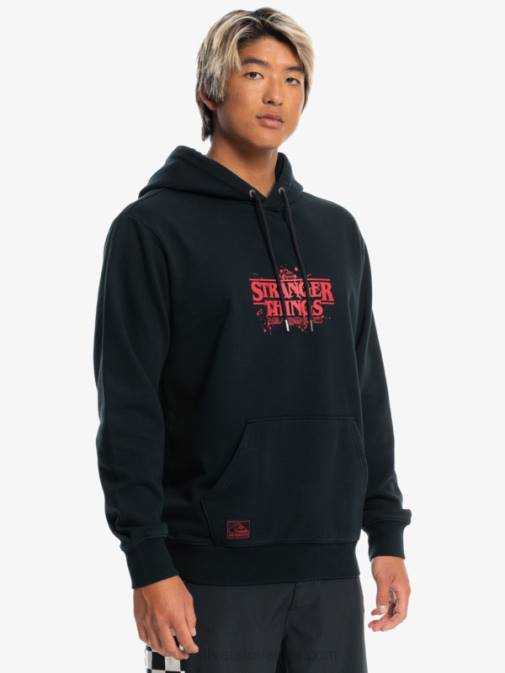Quiksilver x Stranger PJ4H1806 moški Črna stvari uradni logotip pulover s kapuco