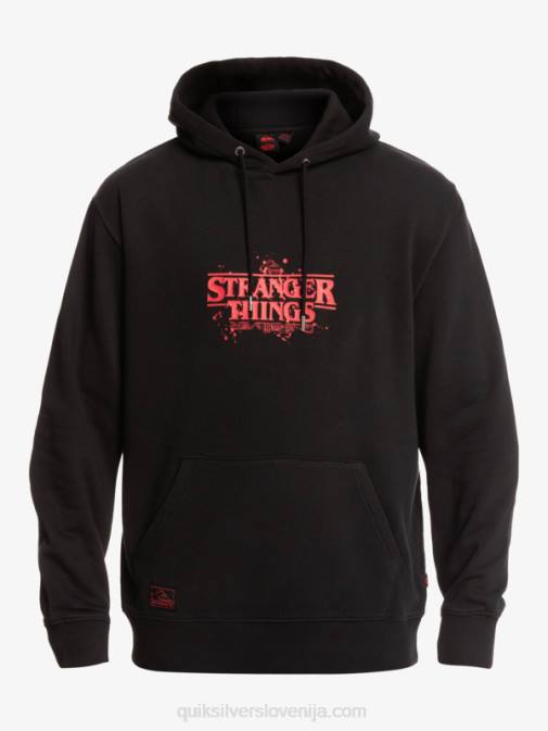 Quiksilver x Stranger PJ4H1806 moški Črna stvari uradni logotip pulover s kapuco