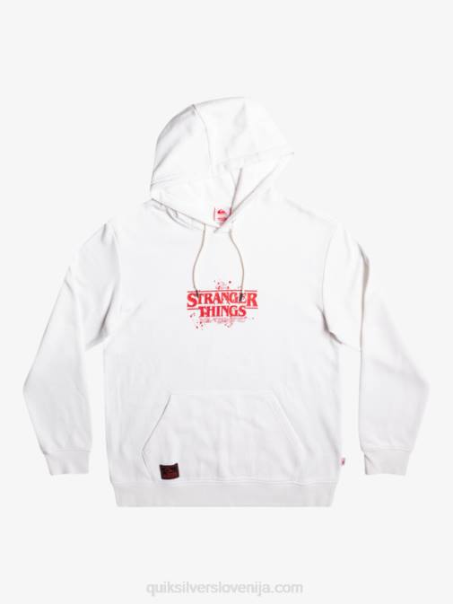 Quiksilver x Stranger PJ4H1807 moški bela stvari uradni logotip pulover s kapuco