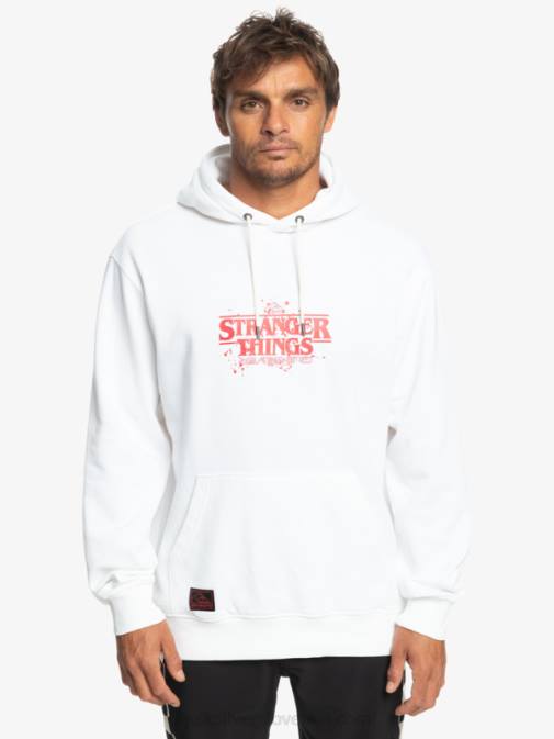 Quiksilver x Stranger PJ4H1807 moški bela stvari uradni logotip pulover s kapuco