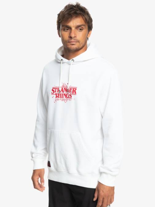 Quiksilver x Stranger PJ4H1807 moški bela stvari uradni logotip pulover s kapuco