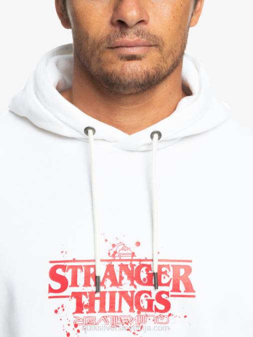 Quiksilver x Stranger PJ4H1807 moški bela stvari uradni logotip pulover s kapuco