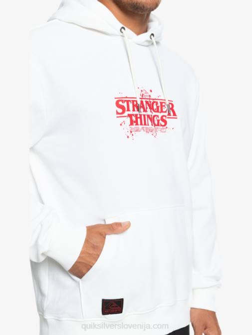 Quiksilver x Stranger PJ4H1807 moški bela stvari uradni logotip pulover s kapuco
