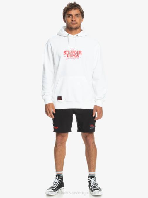 Quiksilver x Stranger PJ4H1807 moški bela stvari uradni logotip pulover s kapuco