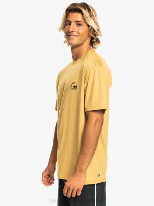 Quiksilver PJ4H1127 moški pšenično vresje heritage heather deskarska majica s kratkimi rokavi upf 50