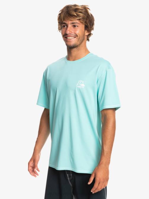 Quiksilver PJ4H1128 moški angel modro resje heritage heather deskarska majica s kratkimi rokavi upf 50