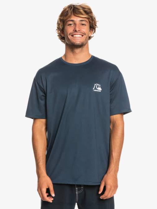 Quiksilver PJ4H1129 moški midnight navy heather heritage heather deskarska majica s kratkimi rokavi upf 50