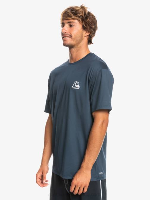 Quiksilver PJ4H1129 moški midnight navy heather heritage heather deskarska majica s kratkimi rokavi upf 50