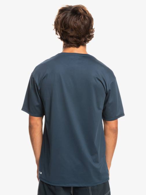 Quiksilver PJ4H1129 moški midnight navy heather heritage heather deskarska majica s kratkimi rokavi upf 50