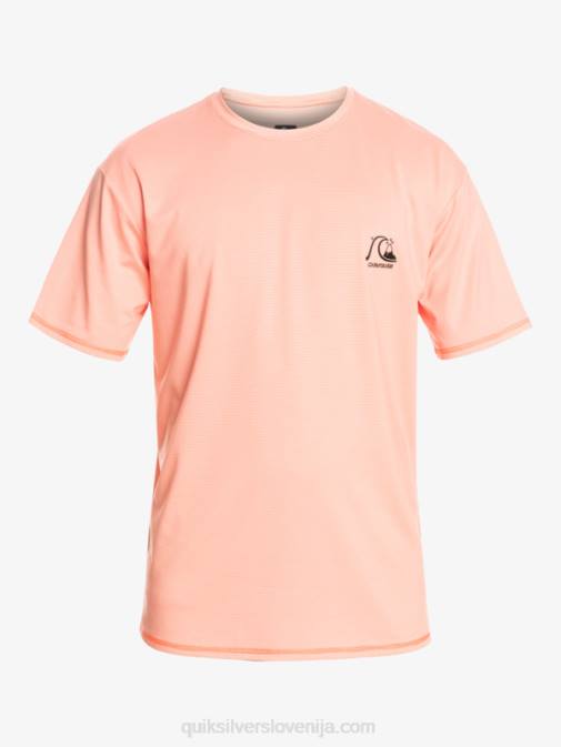 Quiksilver PJ4H1130 moški sveža lososova vresa heritage heather deskarska majica s kratkimi rokavi upf 50