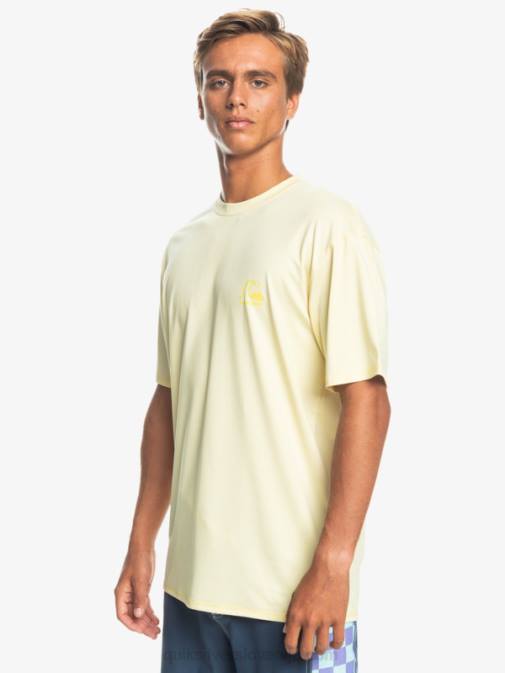 Quiksilver PJ4H1131 moški bleda banana heather heritage heather deskarska majica s kratkimi rokavi upf 50