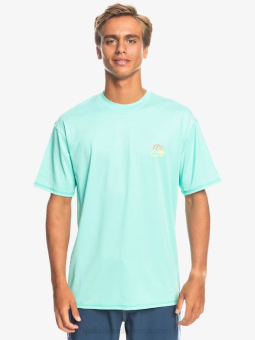 Quiksilver PJ4H1133 moški bazen zelena resa heritage heather deskarska majica s kratkimi rokavi upf 50