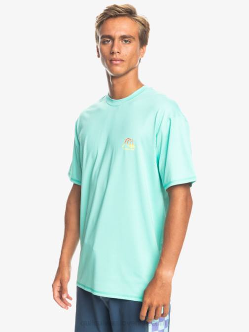 Quiksilver PJ4H1133 moški bazen zelena resa heritage heather deskarska majica s kratkimi rokavi upf 50