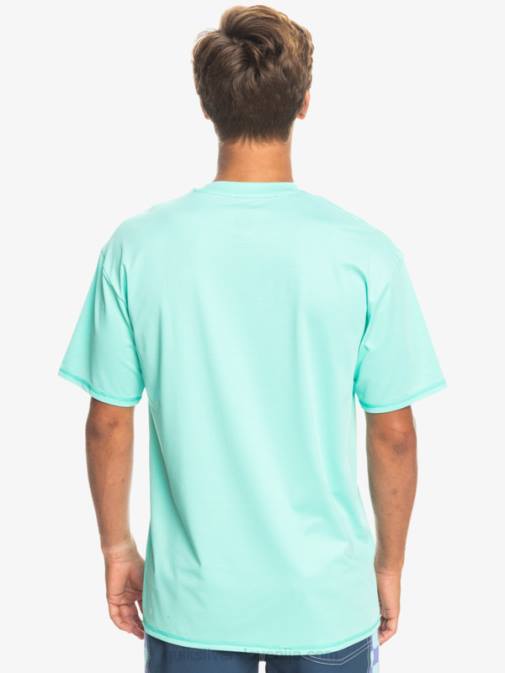 Quiksilver PJ4H1133 moški bazen zelena resa heritage heather deskarska majica s kratkimi rokavi upf 50