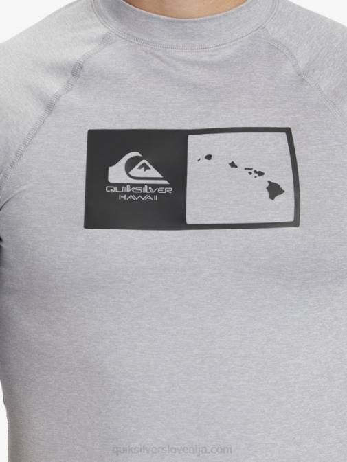 Quiksilver PJ4H1169 moški žled vresa majica za surfanje s kratkimi rokavi hawaii Double Down upf 50