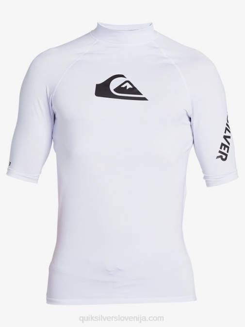 Quiksilver PJ4H1262 moški bela ščitnik za vse čase s kratkimi rokavi do 50