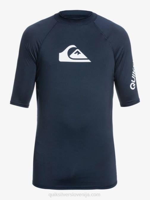 Quiksilver PJ4H1263 moški mornarsko modri blazer ščitnik za vse čase s kratkimi rokavi do 50
