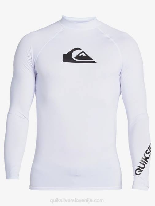 Quiksilver PJ4H1429 moški bela ščitnik za vse čase z dolgimi rokavi do 50