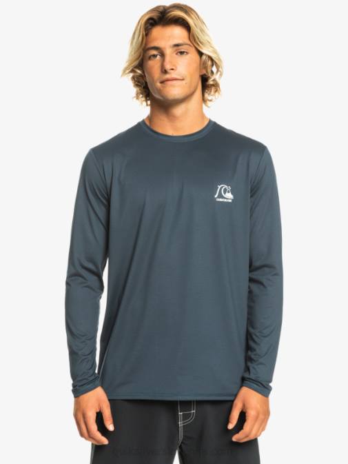 Quiksilver PJ4H1470 moški midnight navy heather heritage heather majica z dolgimi rokavi do 50